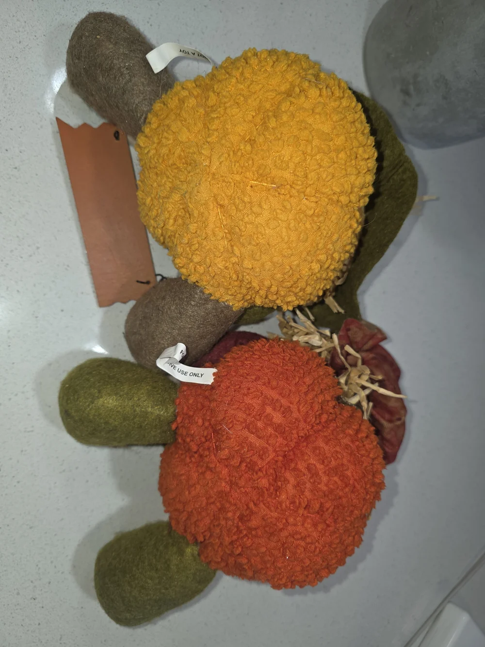 Autumn Welcome & Happy Harvest Scarecrow Duo - Green, Orange